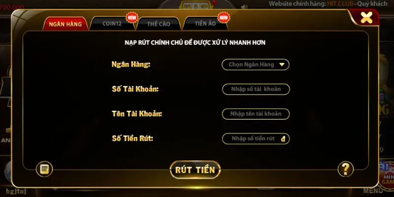 Khoản nạp rút tiền thắng HitClub sẽ được thực hiện trong bao lâu?