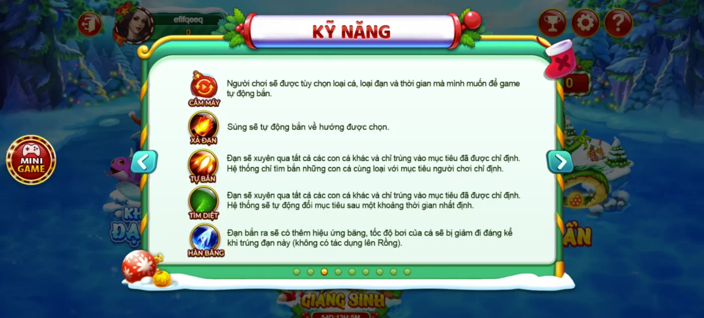 Tham khảo 1 số kỹ năng tại game Bắn Cá