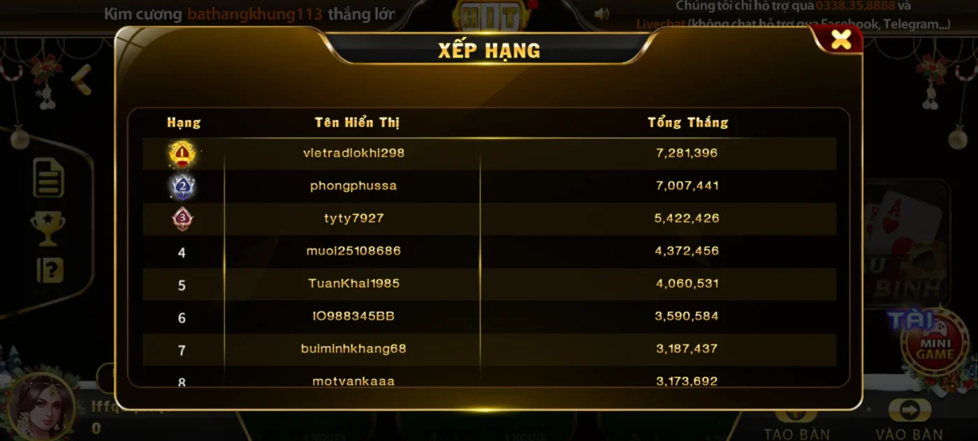 Theo dõi bảng xếp hạng được cập nhật liên tục