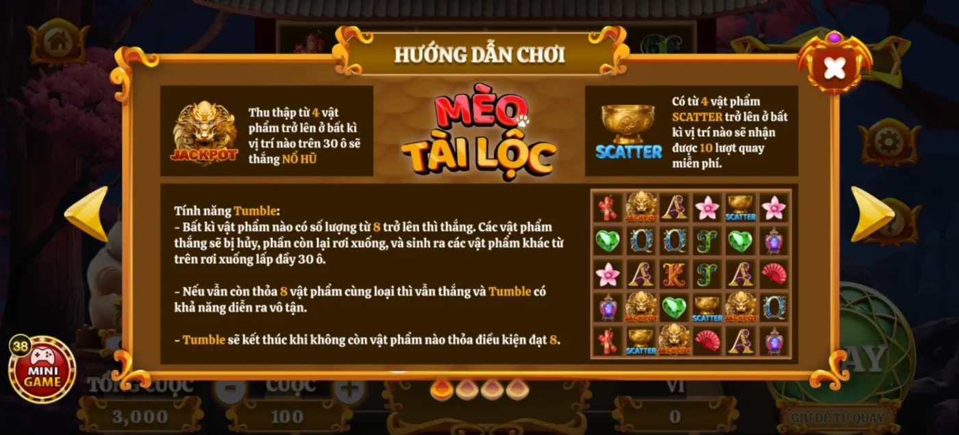 Nắm bắt luật game Mèo Tài Lộc đình đám