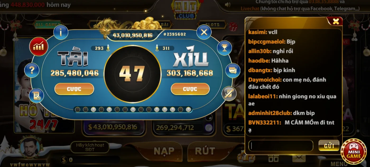 Tham gia live casino với giao diện thú vị của Tài Xỉu