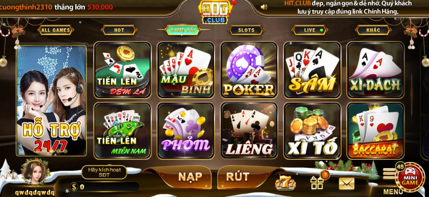 Kho tàng game bài đỉnh cao tại nền tảng Hitclub