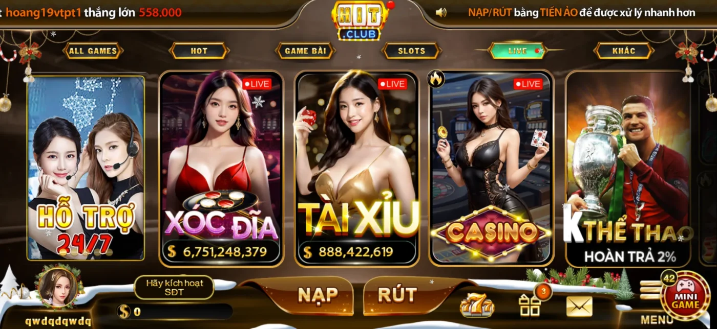 Tận hưởng live casino hấp dẫn tại hệ thống