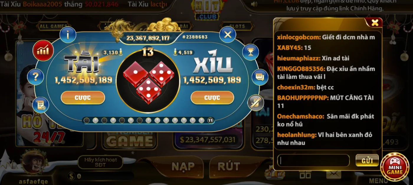 Tham gia chọn ván chơi phù hợp tại hình thức online