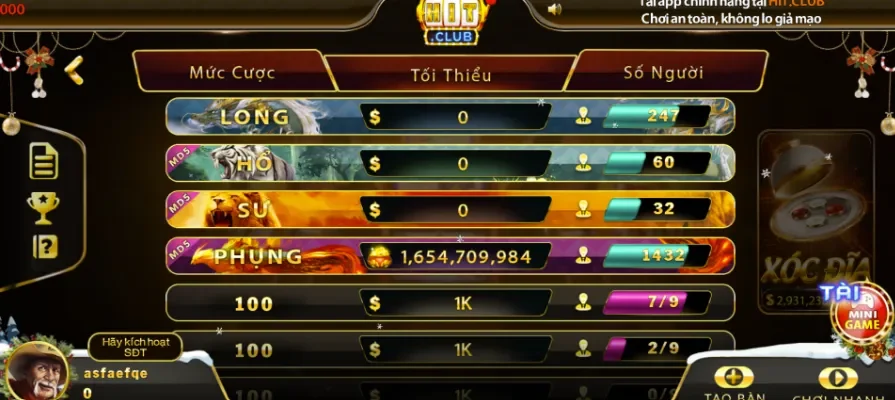 Chọn lựa ván cược của Xóc Đĩa online Hitclub