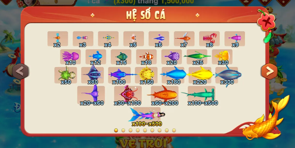 Xem thêm hệ số cá tại Bắn Cá - Hit club