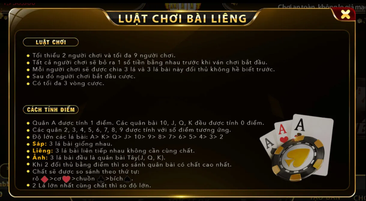 Khám phá thêm luật chơi Liêng tại Hit club