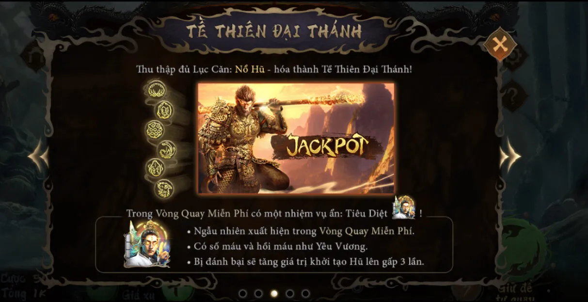 Jackpot khủng tại Hắc Thoại Ngộ Không slot