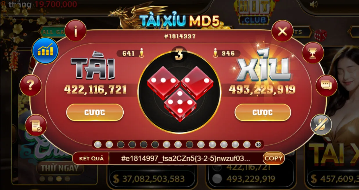 Tài Xỉu MD5 thưởng lớn tại Hit club