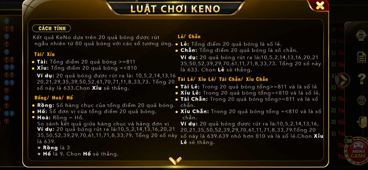 Keno tại Hit club và luật chơi chi tiết