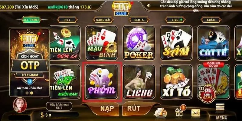 Hitclub cung cấp đa dạng trò chơi cá cược hấp dẫn với tỷ lệ trả thưởng cao